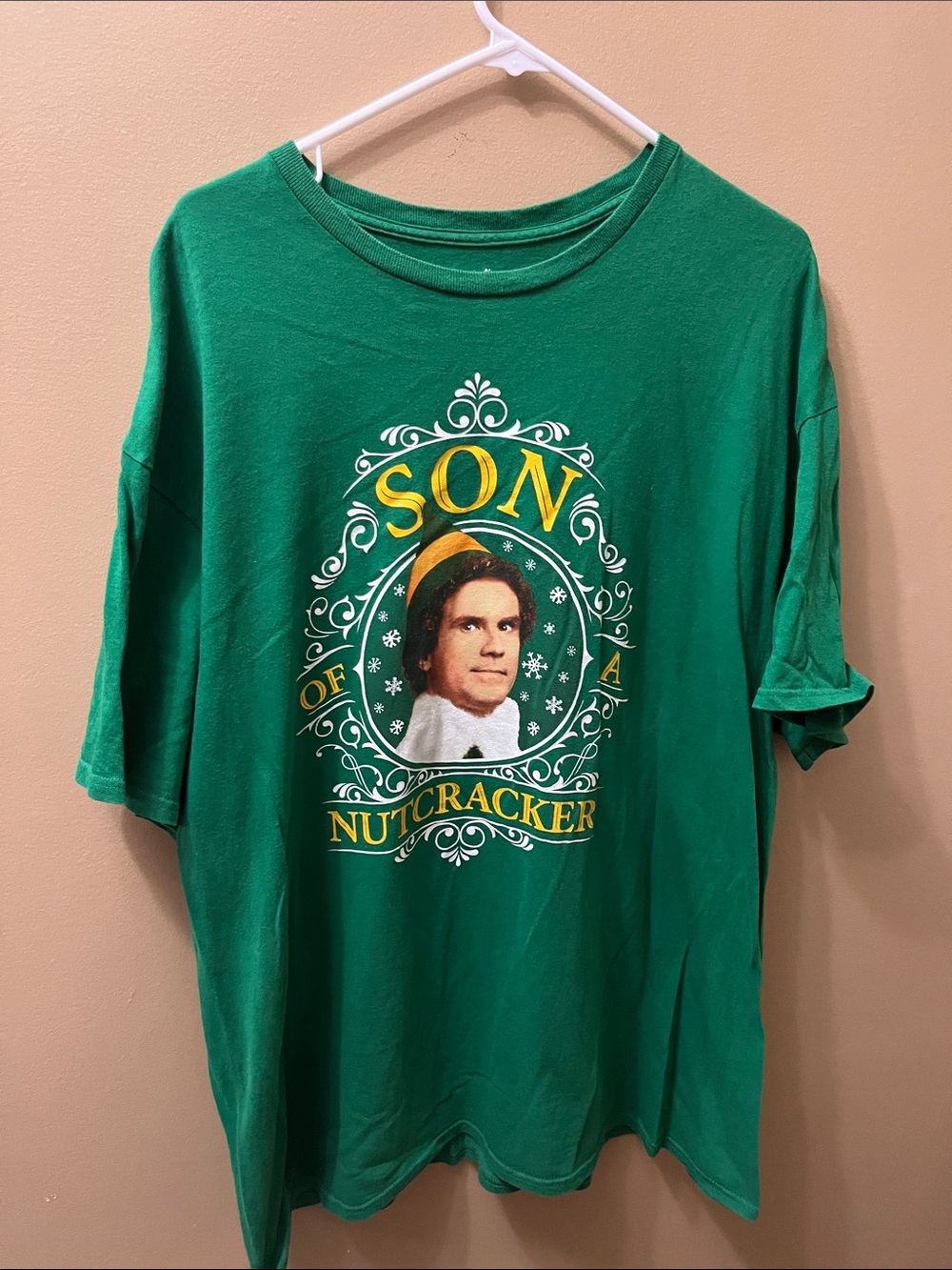 ELF Green Short-Sleeve Graphic Tee with Yellow & White Print